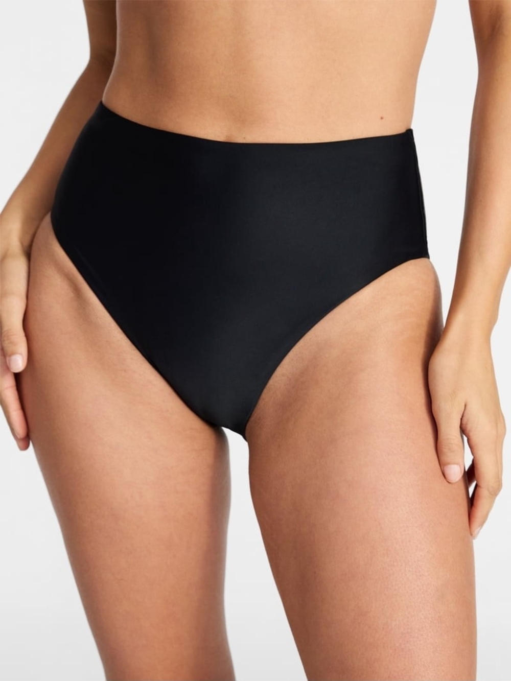 Classic Black High-Waist Bikini Bottom Plus Size 2X 20W-22W